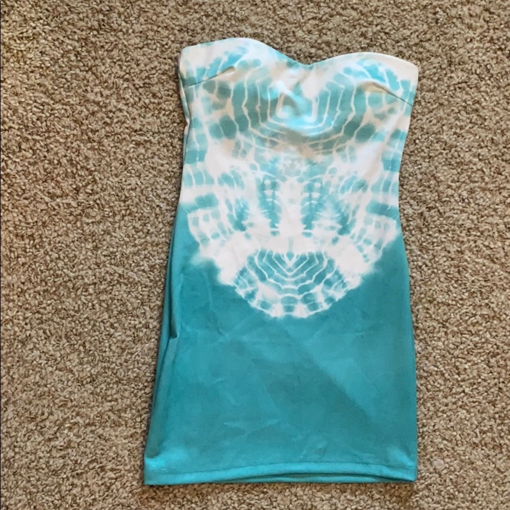 Tobi small blue tie dye dress